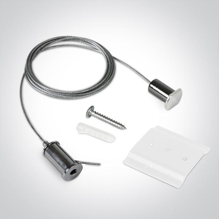 Paviršinio magnetinių sistemų bėgelio MAXI pakabinimo rinkinys, baltas, 42026/W