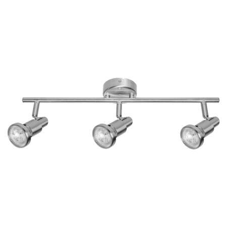 Paviršinis akcentinis šviestuvas SPOT, 3xGU10, sidabro sp., su 3x2,6W 2700K LED lemputėm