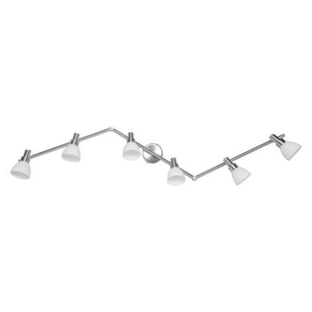 Paviršinis akcentinis šviestuvas SPOT, 6xG9, sidabro sp., su 6x1,9W 2700K LED lemputėm