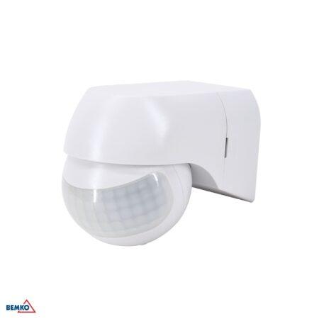 Paviršinis judesio daviklis, baltas, IP44, max 800W, 180°, max 12m