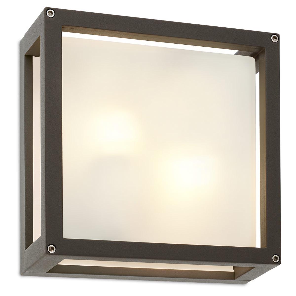 Paviršinis lauko šviestuvas BRICK GLASS, E27, tamsiai pilkas, IP54, 9892 - Image 2
