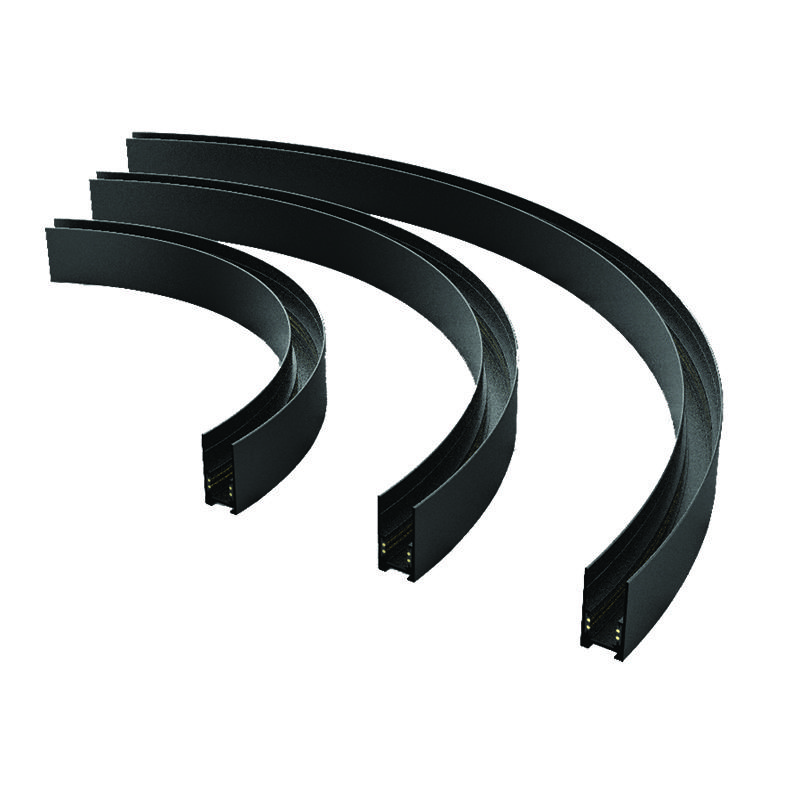 Paviršinis lenktas magnetinis bėgelis ZAMBELIS, juodas, 600mm diametro, 22090 - Image 2