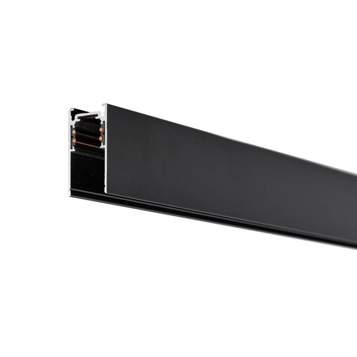 Paviršinis magnetinis bėgelis MAGNETIC, juodas, 1m