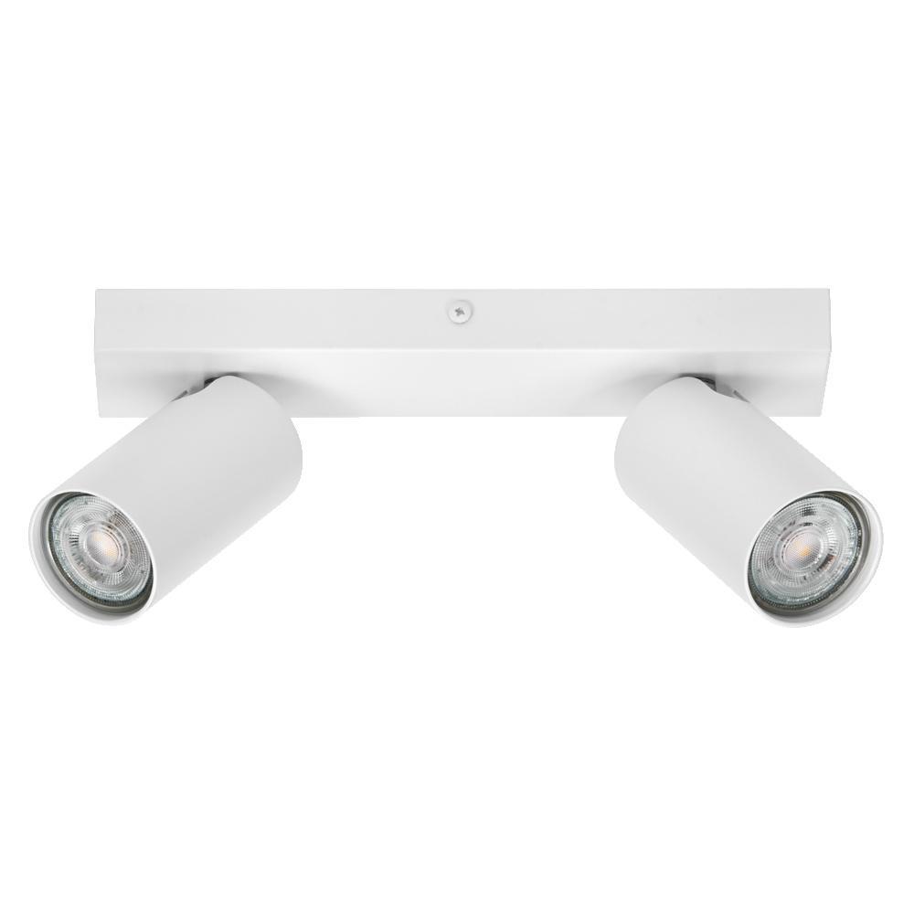 Paviršinis šviestuvas SPOT, 2xGU10, baltas, su 2x3,4W 2700K dimeriuojamom LED lemputėmis