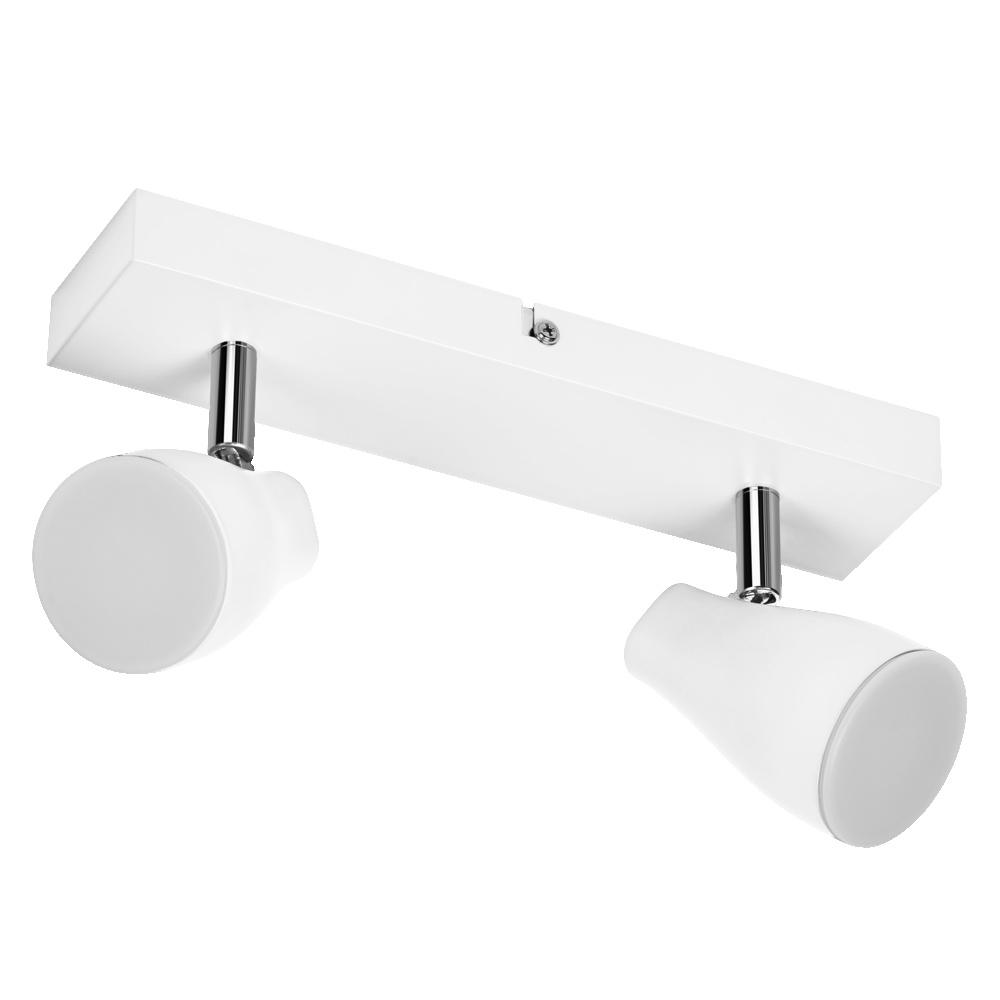 Paviršinis šviestuvas SPOT, 2xGU10, baltas, su 2x4,3W 2700K LED lemputėm