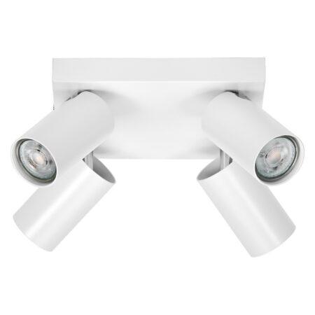 Paviršinis šviestuvas SPOT, 4xGU10, baltas, su 4x3,4W 2700K LED lemputėm
