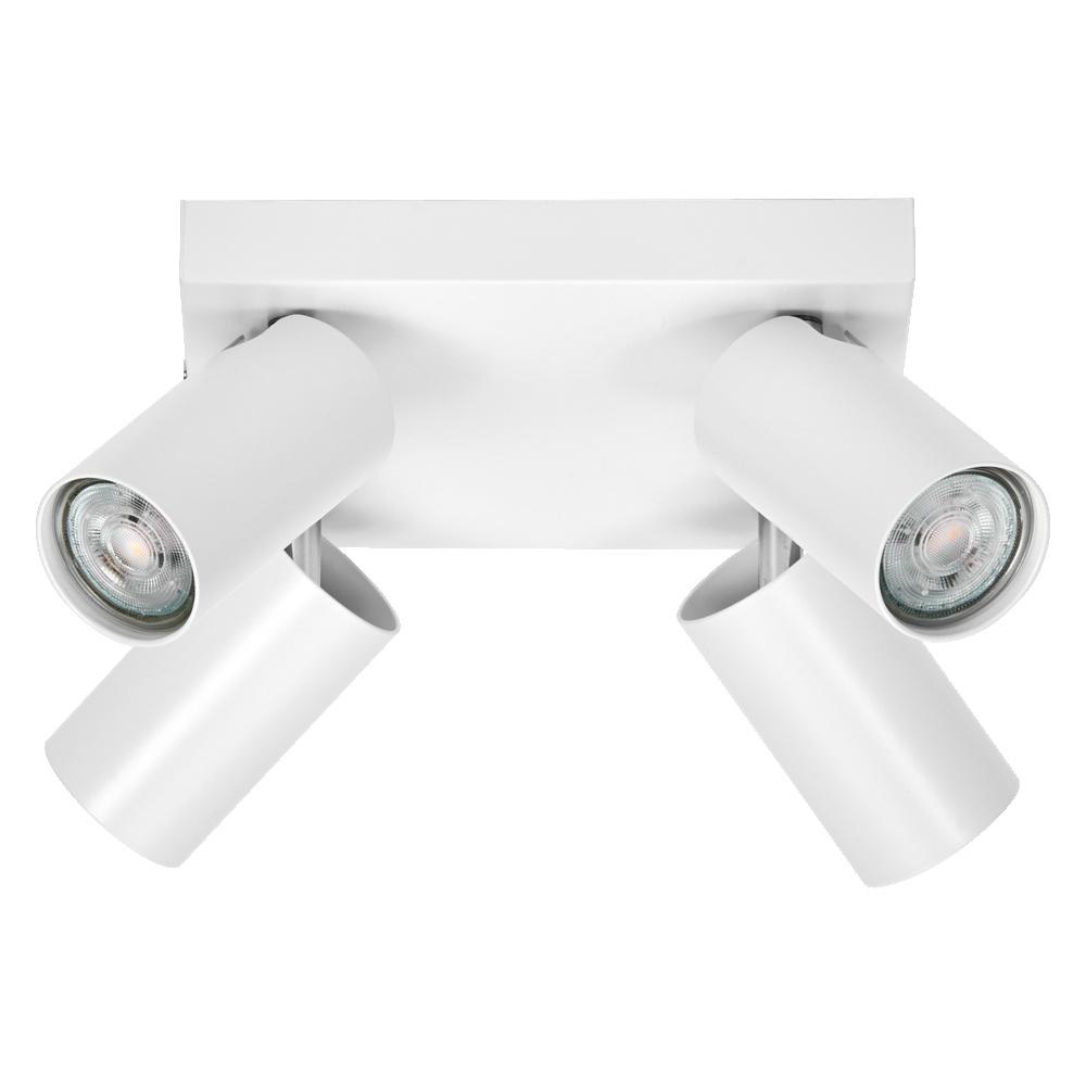 Paviršinis šviestuvas SPOT, 4xGU10, baltas, su 4x3,4W 2700K LED lemputėm