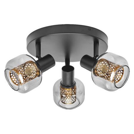 Paviršinis šviestuvas SPOT FIREFLY, 3xE14, juodas, su 3x2,8W 2700K dimeriuojamom LED lemputėmis