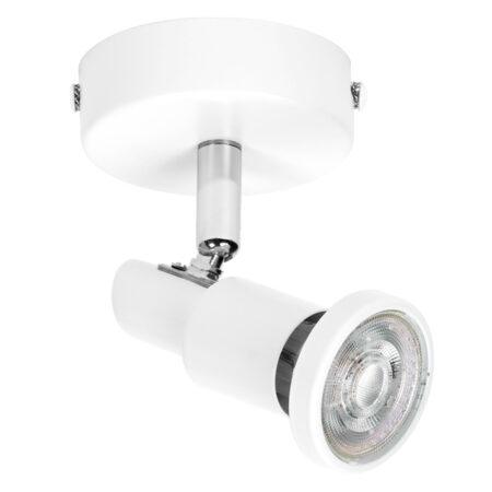 Paviršinis šviestuvas SPOT, GU10, baltas, su 3,4W 2700K dimeriuojama LED lempute