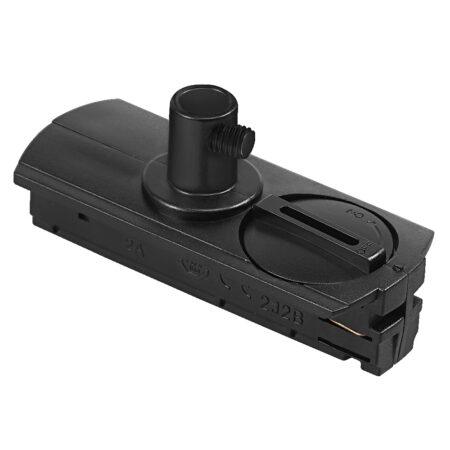 Priedas šviestuvo montavimui į vienfazį bėgelį TRACKLIGHT, juodas