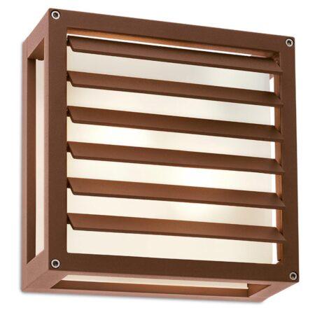 Sieninis lauko šviestuvas BRICK GLASS, E27, rūdžių sp., IP54, 9895