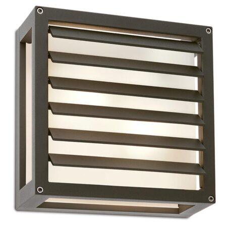 Sieninis lauko šviestuvas BRICK GLASS, E27, tamsiai pilkas, IP54, 9894