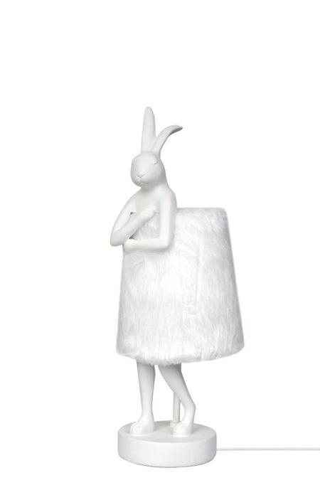 Stalo šviestuvas RABBIT FUR, E14, baltos/sidabro sp.