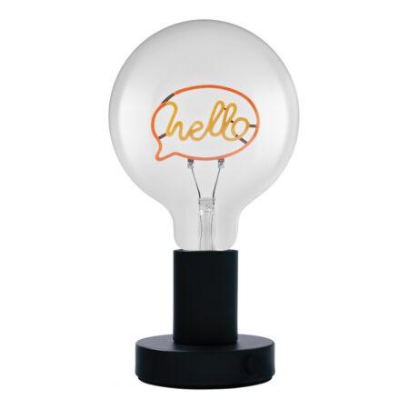 Stalo šviestuvas VINTAGE 1906 LETTER, E27, juodas, su 1,2W 2100K LED lempute
