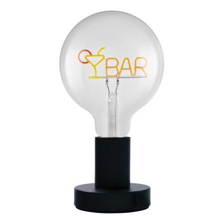 Stalo šviestuvas VINTAGE 1906 LETTER, E27, juodas, su 1,2W 3000K LED lempute