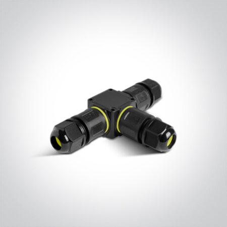 Sujungimo dėžutė, 3 polių, juoda, IP67, 0802A