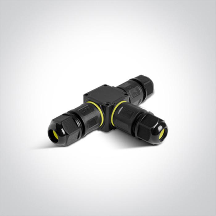 Sujungimo dėžutė, 3 polių, juoda, IP67, 0802A