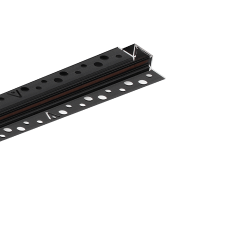 Užglaistomas magnetinės sistemos STICK bėgelis, juodas, 2m, 329604