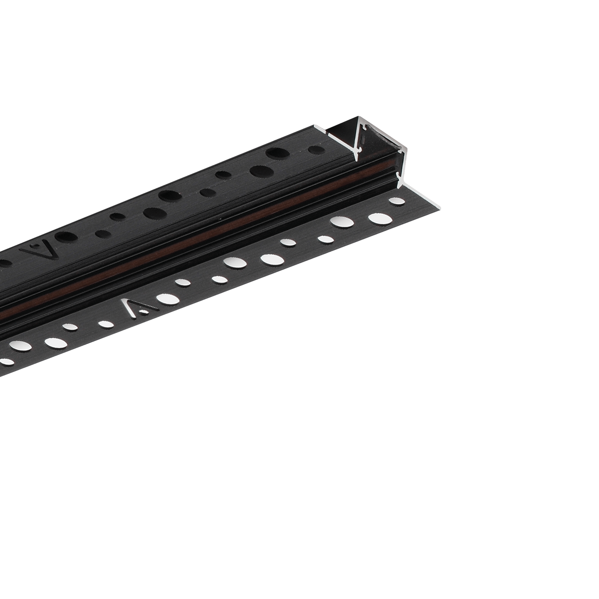 Užglaistomas magnetinės sistemos STICK bėgelis, juodas, 2m, 329604