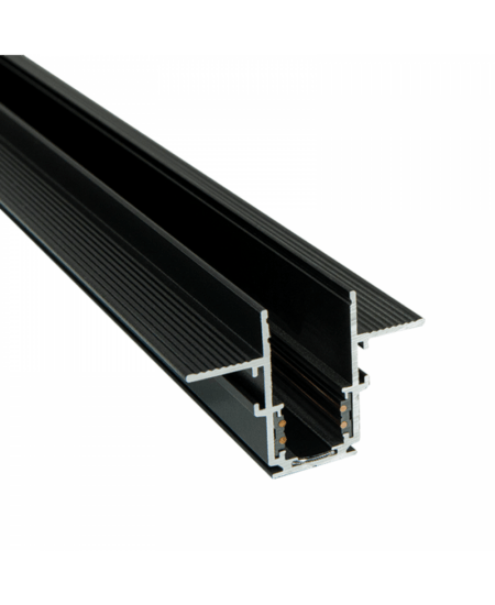 Užglaistomas magnetinės sistemos ZAMBELIS MAGNETIC bėgelis, 48V, juodas, 3m, 22274B-3
