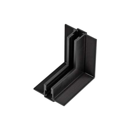 Užglaistomo magnetinės sistemos ZAMBELIS MAGNETIC 5MM bėgelio vertikalus kampinis sujungimas, matinės juodos sp., 2518