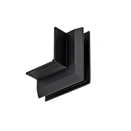 Užglaistomo magnetinės sistemos ZAMBELIS MAGNETIC 5MM bėgelio vertikalus kampinis sujungimas, matinės juodos sp., 2519