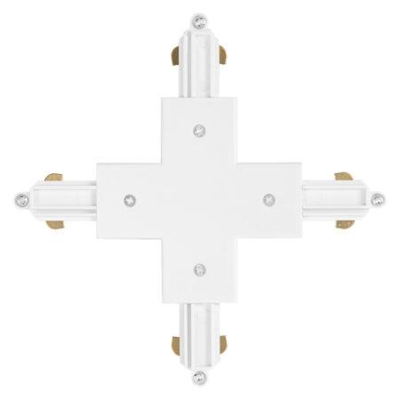 Vienfazio bėgelio X formos sujungimas TRACKLIGHT, baltas