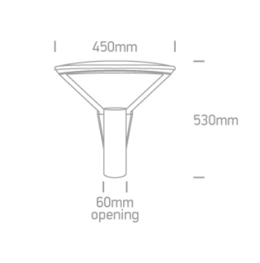 75W LED gatvės šviestuvas, juodas, 4000K, 70112/B/C