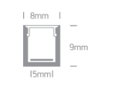 LED paviršinis profilis, juodas, 2m, 7901/B - Image 2