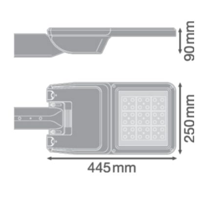 36W gatvės šviestuvas SL FLEX SM, baltas, 4000K