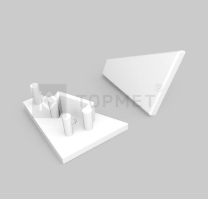 LED juostos profilio CORNER10 Gen2 užbaigimo elementai, balti