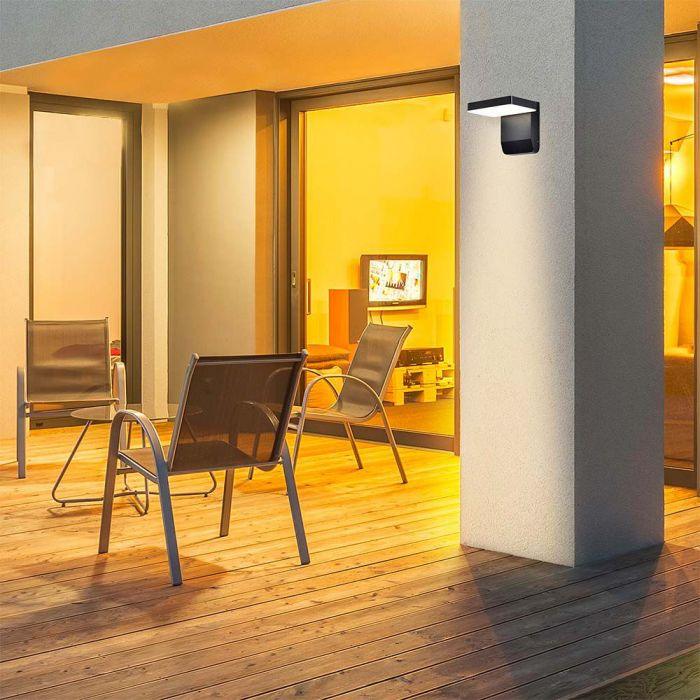 17W LED sieninis lauko šviestuvas, juodas, 4000K, IP65