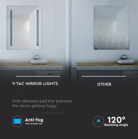 Veidrodis su 7W LED apšvietimu, chromo sp., 6400K