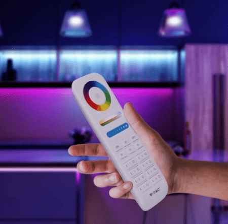 LED juostos nuotolinio valdymo pultas, 8 zonų