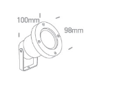 Įsmeigiamas sodo šviestuvas, GU10, juodas, IP65, 67202G/B