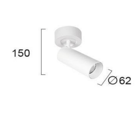 Paviršinis akcentinis šviestuvas REEDS, GU10, baltas, 4184100