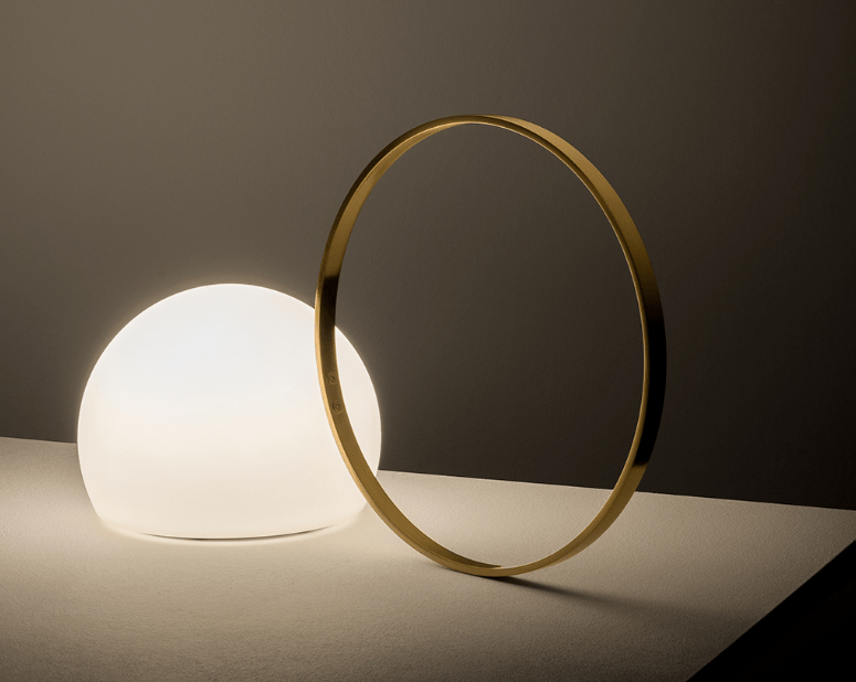 2,5W LED įkraunamas stalo šviestuvas CIRC, 3000K, IP67, dimeriuojamas, auksinės spalvos - Image 2