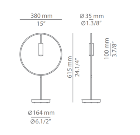 6,1W LED stalo šviestuvas REVOLTA, 3000K, juodas