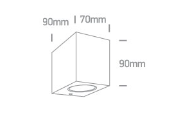 Paviršinis šviestuvas, GU10, juodas, IP65, 67142H/B