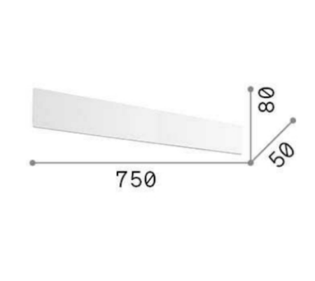 30W sieninis šviestuvas ZIG ZAG, baltas, 3000K, 277219