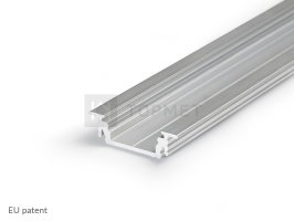 LED juostos profilis GROOVE14 EF/TY, neanoduotas aliuminis, 2m