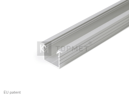 LED juostos profilis LINEA-IN20 EF/U7, neanoduotas aliuminis, 2m
