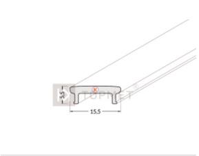 LED juostos profilio dangtelis K CLICK, baltas, 2m