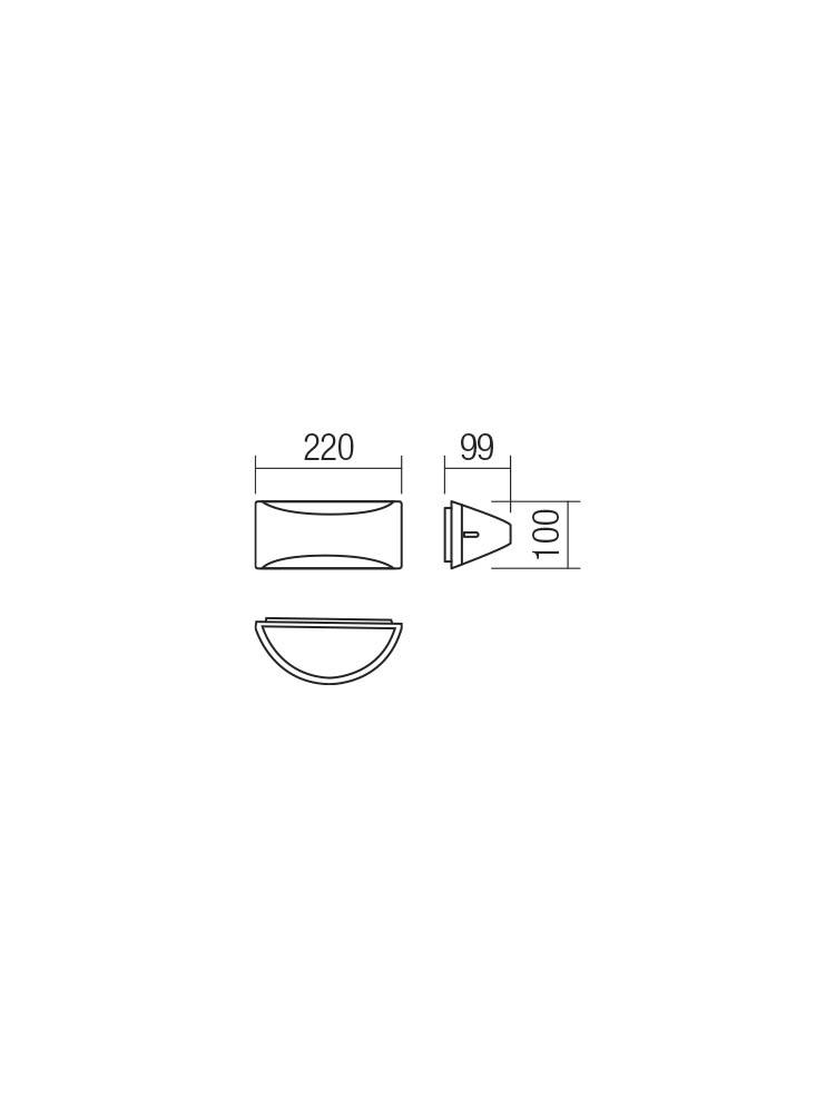 10W LED sieninis lauko šviestuvas SCUDO, tamsiai rudas, 3000K, IP54 - Image 2