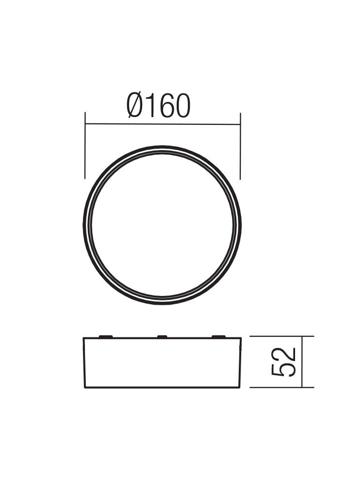 10W LED sieninis lauko šviestuvas URANIA, baltas, 3000K, IP65 - Image 2