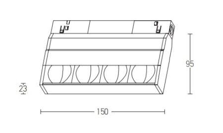 10W LED šviestuvas į magnetinę sistemą ZAMBELIS, juodas, 3000K, DALI, 2092-D