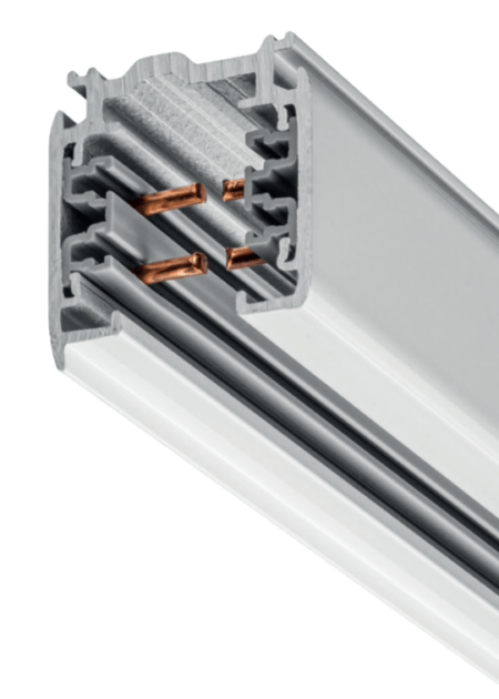 3m ilgio 4 šerdžių, 3 fazių paviršinio montavimo bėgelis XTS 4300–3, baltas