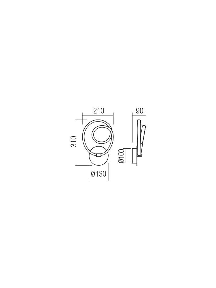 12W LED sieninis šviestuvas SINTRA, baltas, 3000K - Image 2