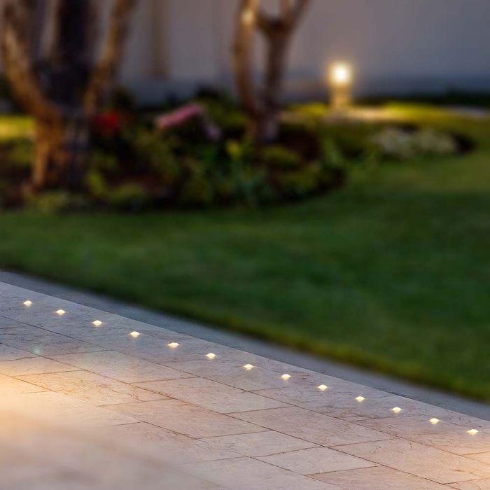 1W LED įmontuojamas grindinio šviestuvas, baltas, 3000K, IP67 - Image 3