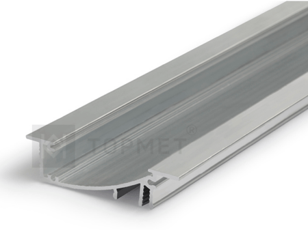 3m LED juostos profilio FLAT8, neanoduotas aliuminis
